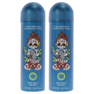 Cuba Wild Heart by Cuba for Men - 6.6 oz Body Spray - Pack of 2
